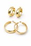 Unisex Yellow Color Tarnish Resistant Steel Hoop Earrings