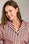 Suzie Poplin Striped 3/4 Sleeve Shirt Pajama Top - Bitter Brown - 4