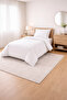 Single White Duvet Cover Set 63 Thread Count Dense Weaving - 2
