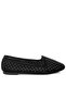 Women's Perforated Ballerinas in Black - 3