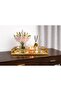 Gold Mirrored Decorative Tray 39X29 cm Large Size Luxury Presentation and Living Room Console Tray - 4