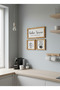 Turkish Kitchen, Tea, Coffee Corner, Let's Give a Coffee Break, Wooden Framed Painting Set - 5