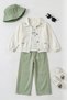6-9 Years Old Girl's 3-Piece Set – Jacket, T-Shirt, and Wide-Leg Pants |   Casual & Stylish Combination - 6