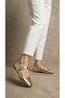 Gold Patent Leather Mary Jane Ballet Flats Stylish Buckle Comfortable Sole Casual Shoes Byndlck01 - 2