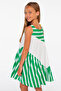 Green and White Striped Dress - 3