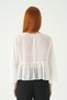 White Crew Neck Layered Blouse 251181 - 5