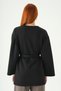 Black Belted Wide Sleeve Kimono 3068A - 5
