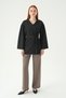 Black Belted Wide Sleeve Kimono 3068A - 3