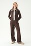 Coffee Striped Cardigan Trouser Set 3085A - 2