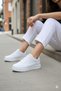 21516 White Unisex Comfort Sole Sports Shoes