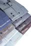 Men's Dark Purple Shirt Long Sleeve Cotton with Linen Effects and Pocketed Collar Buttons - 6