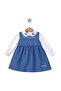 Jasmine Flower Embroidery Blouse and Denim Dress - 3