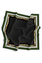 Twill Belted and Crisp Motif Patterned Emerald Green Colored 90X90 Scarf (Does Not Contain Silk) Sewing Shape: