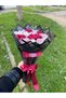 15-Piece Fuchsia, Powder and White Satin Rose Bouquet, Non-Fading Flower, Gift Bouquet for Friend & Lover - 5
