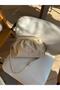 Glow Knitted Detailed Hand, Shoulder and Crossbody Bag Cream - 3
