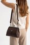 Tn-206 Scholar Women's Shoulder Bag Clip Hand Bag Crossbody Bag Brown - 3