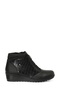 166674 .Kz4Pr Women's Black Wedge Heel Boots