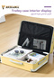 20-Inch Carry On Luggage, Wide Telescopic Handle, Travel Suitcase with USB Charging Port - 8