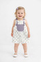 Muslin Floral Patterned Salopet 3-6/6-9/9-12/18-24Months