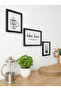 Turkish Kitchen, Tea, Coffee Corner, Let's Give a Coffee Break, Wooden Framed Painting Set - 4