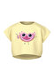 Nmfvilma Capsl Crop Top Yellow Girl's Short Sleeve T-Shirt