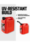 5L 10L 20L Auto Shut Off Gasoline Can Spill Proof Fuel Container Red EPA Certified - 4