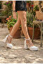 Women's Special Design White Platform Heeled Shoes , Wedding Dress Shoes (the Size Is Half a Size Larger) - 8