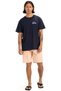 Window Pane Men's Navy Blue Round Neck T-Shirt - 4