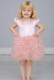 Girl's Special Day Glitter Fluffy Bow Detail Powder Tutu Dress