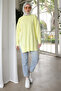 Yellow Crew Neck Cold Thread Knitwear Tunic - 2