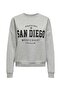 Onlsweat L/S Crew Oversiz a Gray Mel Women's Sweatshirt - 2