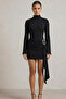 Stylish Self-Belted Mini Dress - 4