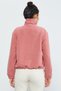 Wild Rose Half Zipper Skirt Hem Gathered Women's Fleece Standard Fit Sweatshirt - 97171 - 6