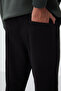 Black Hidden Zip Comfortable Form Jogger Fleece Men's Tracksuit Bottom - 84866 - 4