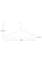 3 Pieces Matte White Metal Clothes Clothing Hanger, Clothes Hanger, Rubber Coated - 6