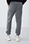 Gray Melange Hidden Zipper Comfortable Form Rubber Cuff Fleece Men's Sweatpants - 84866 - 6