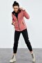 Wild Rose Stand Collar Zip Comfortable Form Women's Fleece Sweatshirt - 97173 - 6