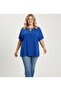 Premium Cotton Pack Women's Plus Size Compatible Damla Collar Detail Stylish Blouse - 4