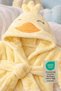 Newborn Baby Bathrobe, Yellow with Chick Animals, 100% Cotton, 0-9 Months, Newborn Baby Gift - 5