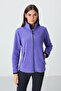 Lilac Stand Collar Zippered Comfortable Form Women's Fleece Sweatshirt - 97173