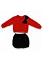 Girl's Soft Textured Big Bow Detailed Sparkling Skirt Set - 6