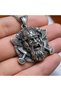 Stainless Steel Norse Mythology Norse God Odin Pendant with Axe Figure / Viking Warrior Necklace - 3