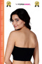 Women's Bandeo Seamless Gathering Basic Knitted Seamless Padless Bandeo Bustier Set of 2 - 4