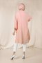 Lace-Up Collar Balloon Sleeve Tunic 4111 - 4