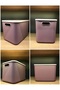 3 Pieces 21 Lt Storage Purple Closet Organizer Toy and Laundry Basket Clothes Storage Box - 4
