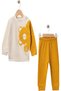 Baby Teddy Bear Waffle Fabric 2 Thread m Transitional Unisex Bottom and Top 2-Piece Set – 6-9-12 Months - 4