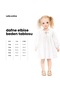 Dafne Girls' Linen Fabric White Dress - 6
