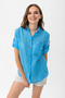 Voile Collar Cotton Pocket Detailed Shirt -1570