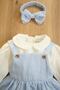 Baby Girl and Child Dress Muslin Fabric Triple Set - 3