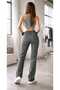Flower Women's Smoked Snow Wash Palazzo Super High Waist Loose Leg Jeans - 7